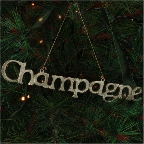 Ornament Champagne Aluminium Gold 27.3cm