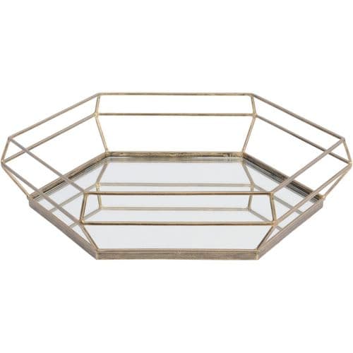 Platonic Antique Gold Mirrored Tray