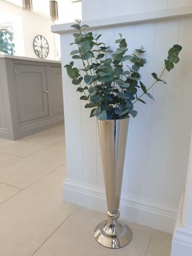Rushford Nickel Plated Trumpet Vase