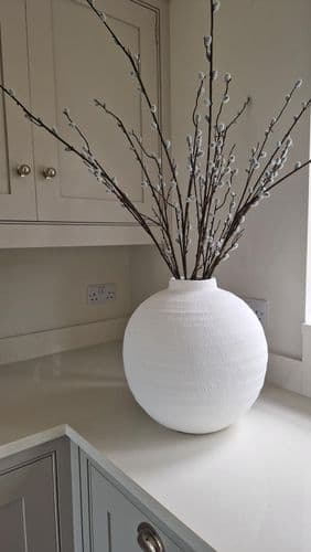 Tiber Large Matt White Ceramic Vase