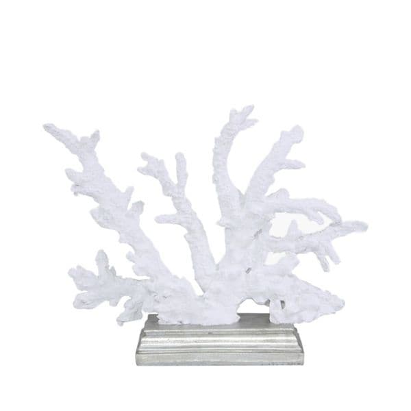 White Coral Decoration on Silver Stand