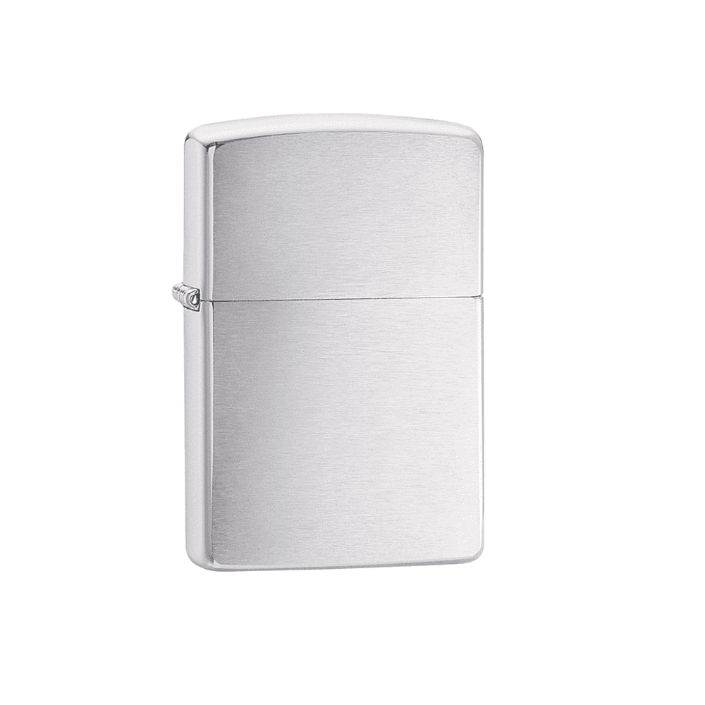 Brushed Chrome Zippo Lighter Gift Set