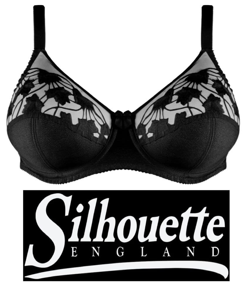 Silhouette Lingerie Cascade Black Full Cup Underwired Bra UK SIZES 3102