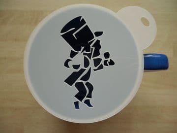 100mm alice mad hatter stencil