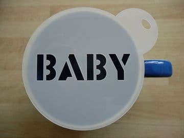 100mm baby word stencil