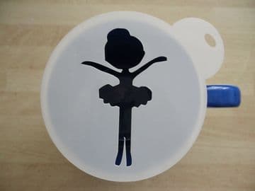 100mm ballerina girl stencil