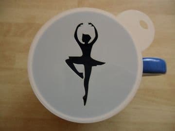 100mm ballet dancer stencil