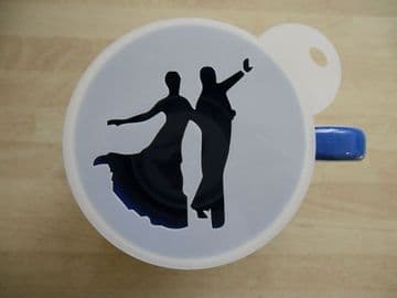 100mm ballroom dancers stencil