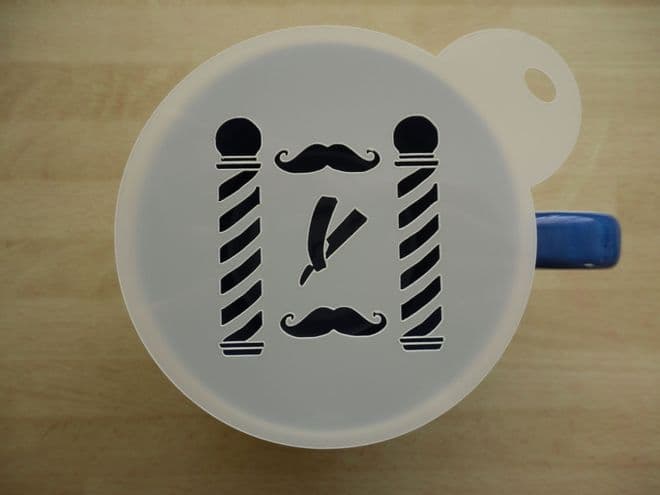 100mm barber shop stencil