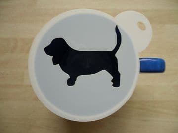 100mm basset hound stencil