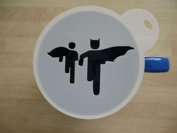 100mm bat and robin stencil