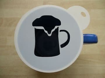 100mm beer glass stencil
