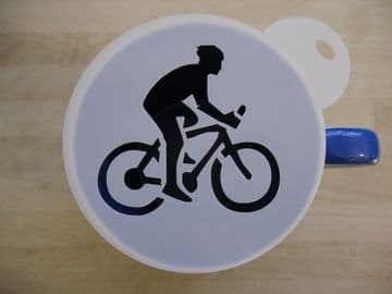 100mm bike rider stencil