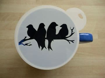 100mm birds stencil
