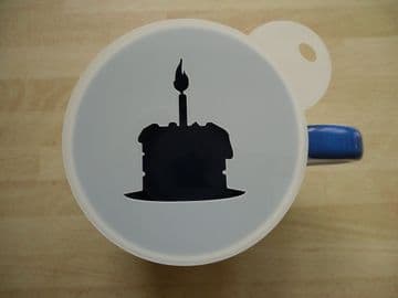 100mm birthday cake stencil