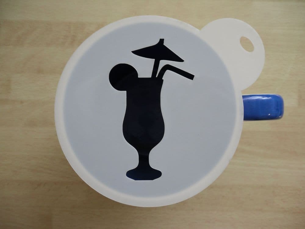 100mm cocktail drink stencil