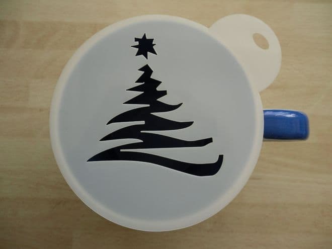 100mm new christmas tree stencil