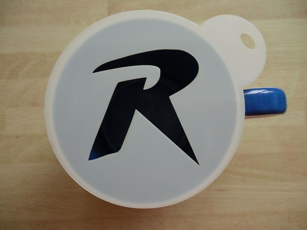 100mm robin letter R stencil