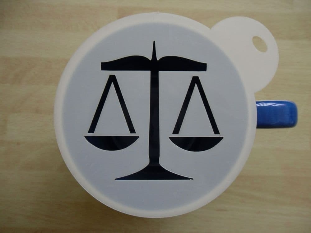 100mm scales justice stencil