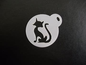40mm cat silhouette stencil