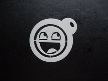 40mm laughing face stencil