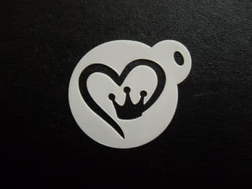 40mm love crown stencil
