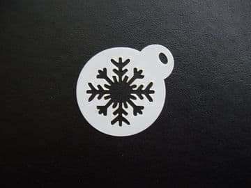 40mm snowflake silhouette stencil