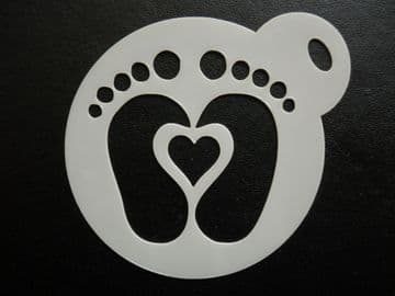 60mm baby feet stencil