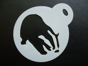 60mm badger stencil