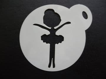 60mm ballerina girl stencil