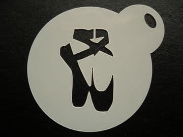 60mm ballet shoes stencil