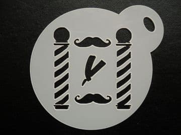 60mm barber shop stencil