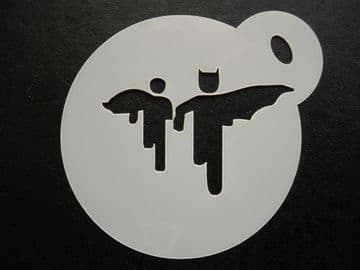 60mm bat and robin stencil