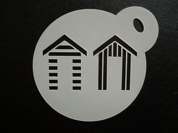 60mm beach huts stencil