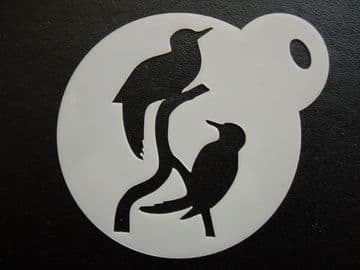 60mm birds on twig stencil