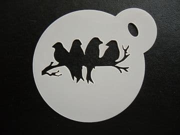 60mm birds stencil