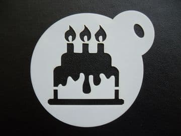 60mm birthday cake image stencil