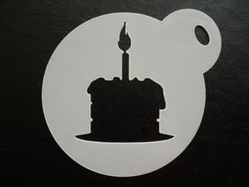 60mm birthday cake stencil