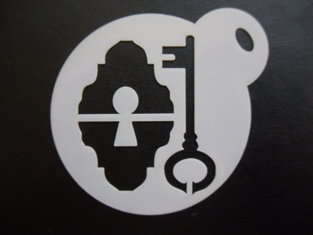 60mm lock and key stencil