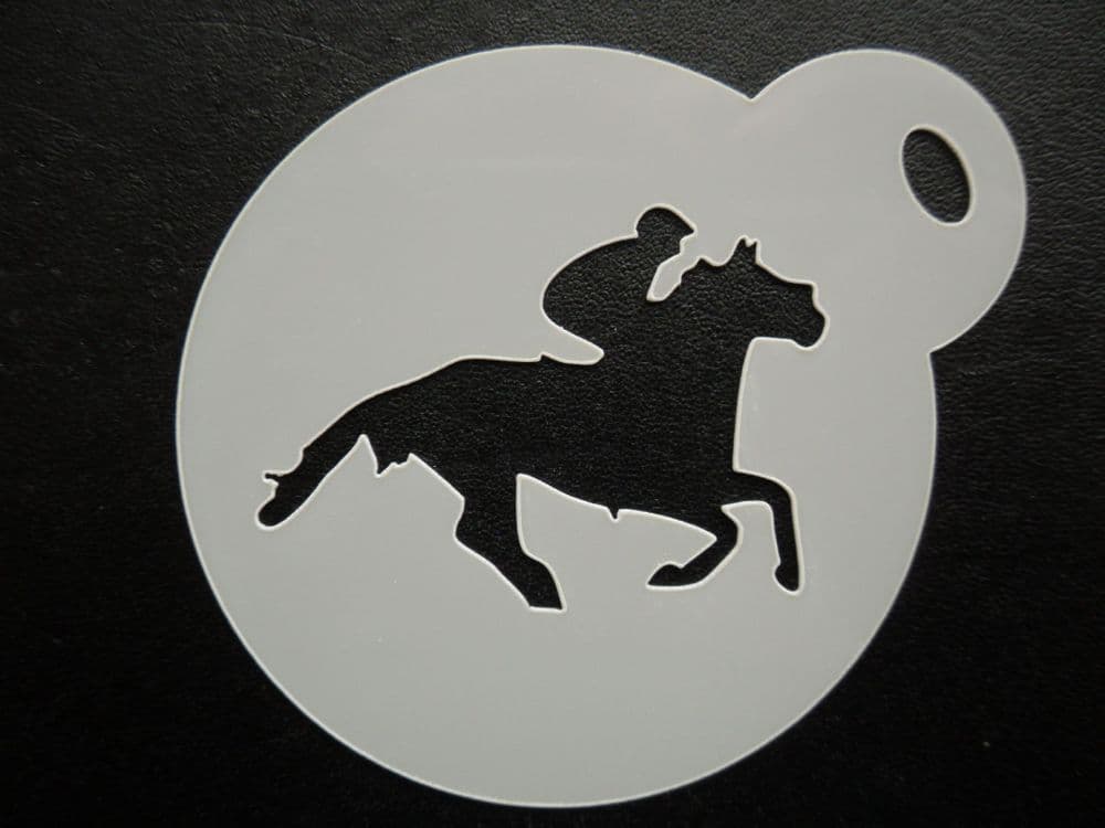 60mm racing horse stencil