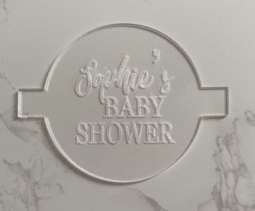 Baby shower personalised debosser