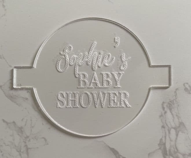 Baby shower personalised debosser
