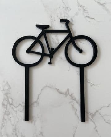 Bike theme acrylic or wood cake topper