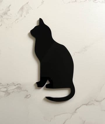 Black cat acrylic cake charm