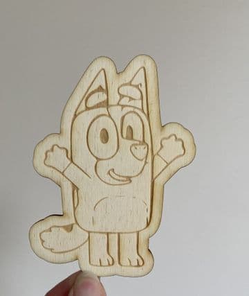 Bluey wooden cake charm