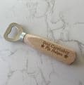 Bottle opener wooden and personalised