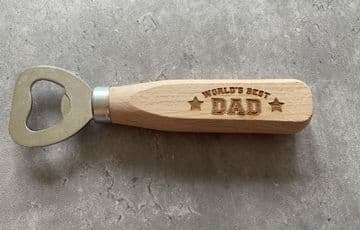 Bottle opener wooden and personalised