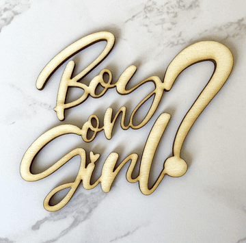 Boy or girl acrylic or wood cake charm