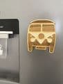Campervan theme wooden fridge magnet