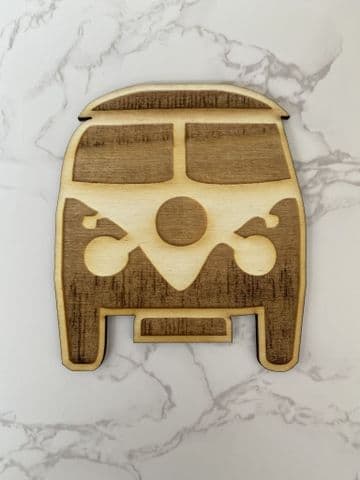 Campervan theme wooden fridge magnet